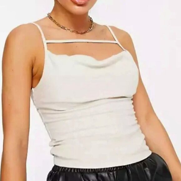 4th & Reckless Women's Linen Cami Strap Top - 12 - Picture 1 of 7